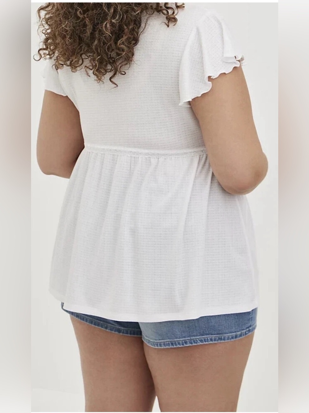 torrid White Ribbed Tank Top - Picture 3 of 14